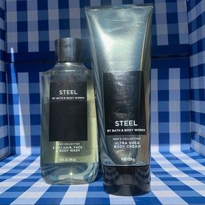 STEEL Hair, Face, Body Wash Ultra Shea Body Cream